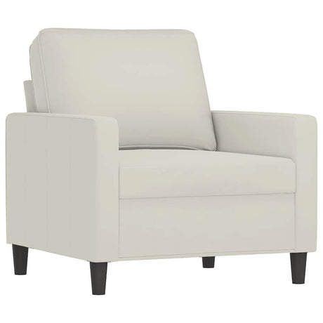Vidaxl fauteuil 60 cm fluweel crèmekleurig
