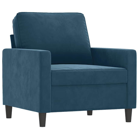 Vidaxl fauteuil 60 cm fluweel blauw