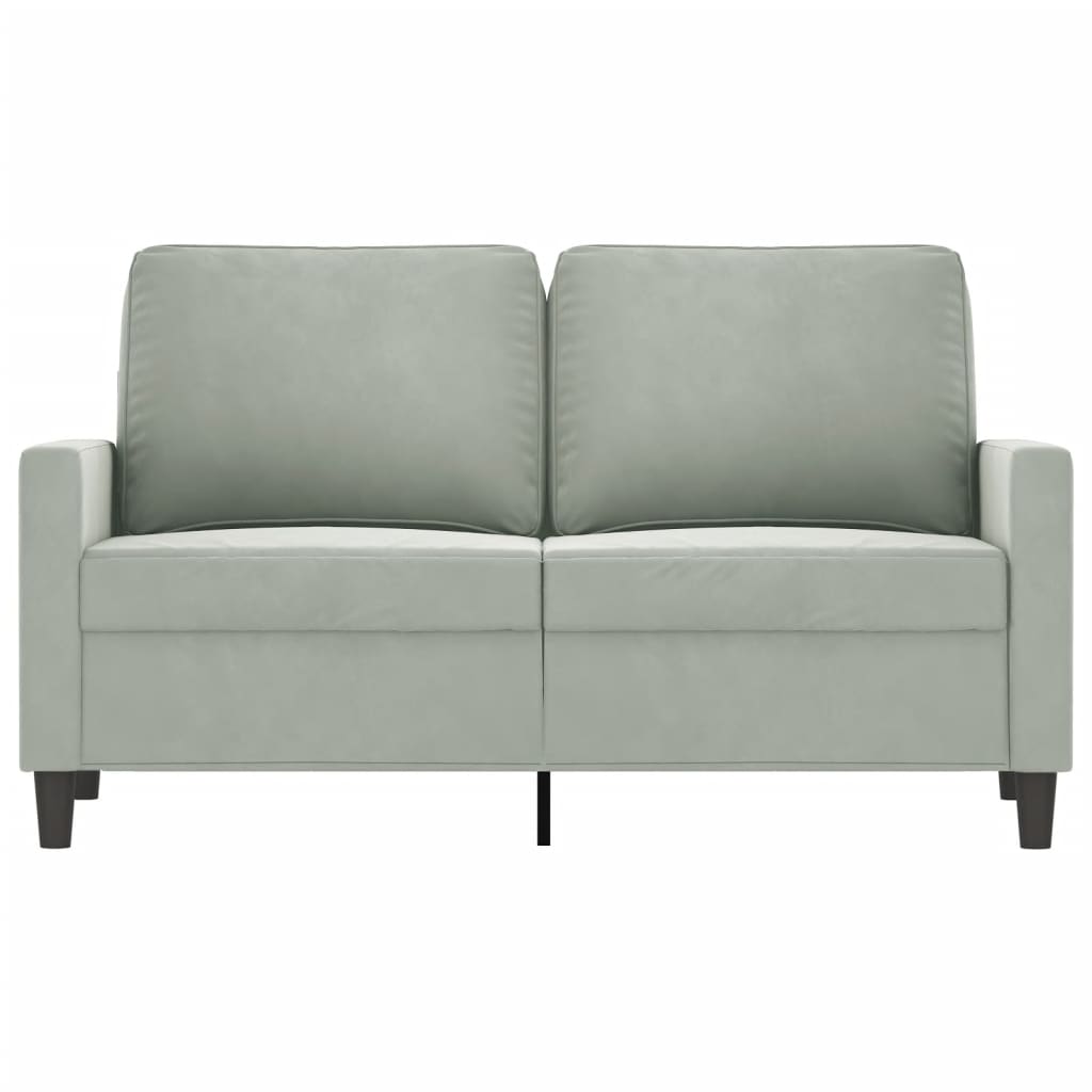 Vidaxl tweezitsbank 120 cm fluweel lichtgrijs