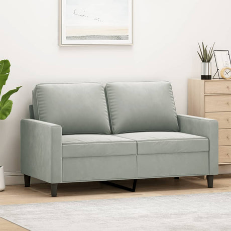 Vidaxl tweezitsbank 120 cm fluweel lichtgrijs
