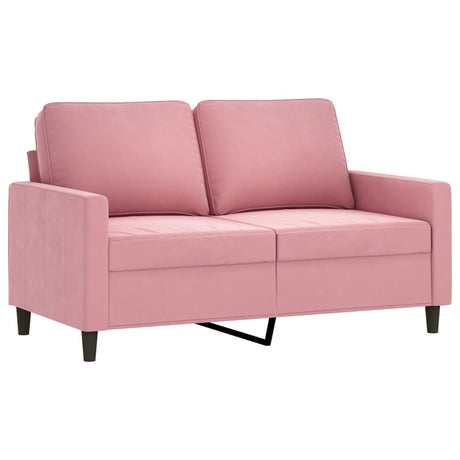 Vidaxl tweezitsbank 120 cm fluweel roze