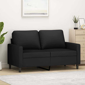 Vidaxl tweezitsbank 120 cm fluweel zwart