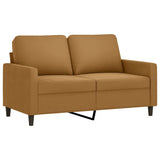 Vidaxl tweezitsbank 120 cm fluweel bruin