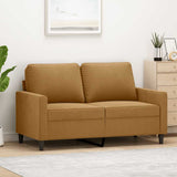 Vidaxl tweezitsbank 120 cm fluweel bruin