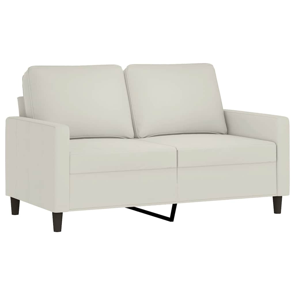 Vidaxl tweezitsbank 120 cm fluweel crèmekleurig