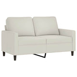 Vidaxl tweezitsbank 120 cm fluweel crèmekleurig