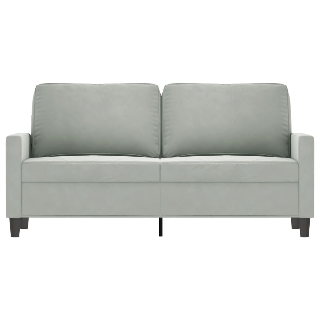 Vidaxl tweezitsbank 140 cm fluweel lichtgrijs