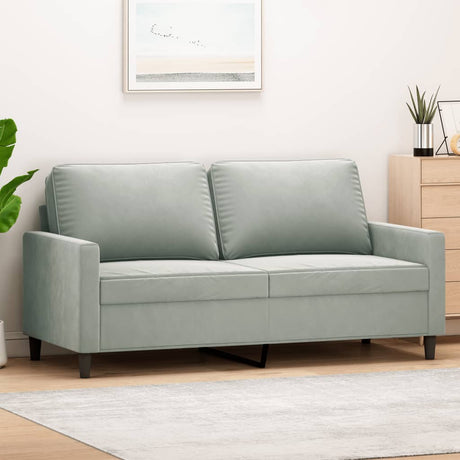 Vidaxl tweezitsbank 140 cm fluweel lichtgrijs