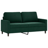 Vidaxl tweezitsbank 140 cm fluweel donkergroen