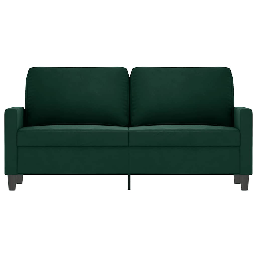 Vidaxl tweezitsbank 140 cm fluweel donkergroen