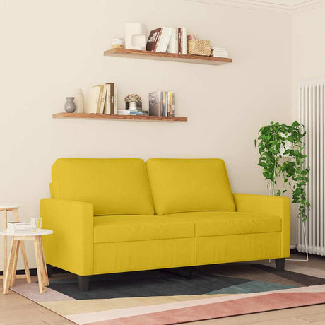 Vidaxl tweezitsbank 140 cm fluweel geel
