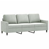 Vidaxl driezitsbank 180 cm fluweel lichtgrijs