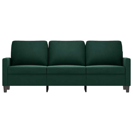 Vidaxl driezitsbank 180 cm fluweel donkergroen