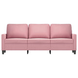 Vidaxl driezitsbank 180 cm fluweel roze