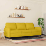 Vidaxl driezitsbank 180 cm fluweel geel