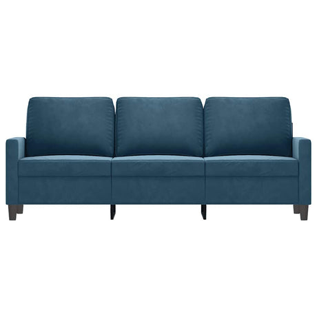 Vidaxl driezitsbank 180 cm fluweel blauw