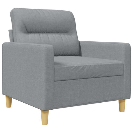 Vidaxl fauteuil 60 cm stof lichtgrijs