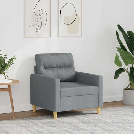 Vidaxl fauteuil 60 cm stof lichtgrijs
