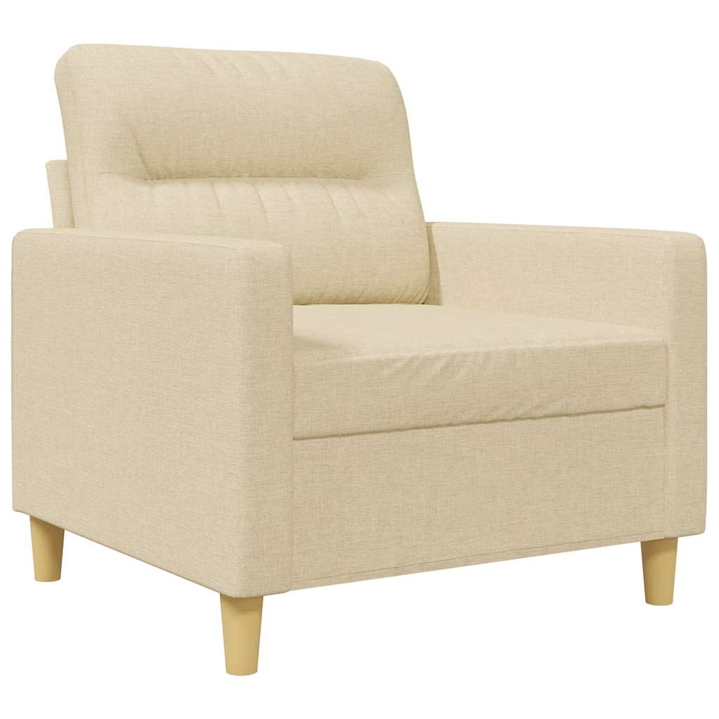 Vidaxl fauteuil 60 cm stof crèmekleurig