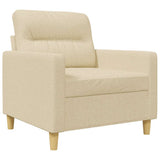 Vidaxl fauteuil 60 cm stof crèmekleurig