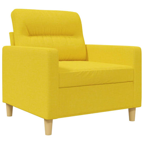 Vidaxl fauteuil 60 cm stof lichtgeel