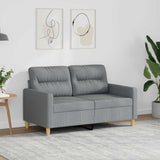 Vidaxl tweezitsbank 120 cm stof lichtgrijs