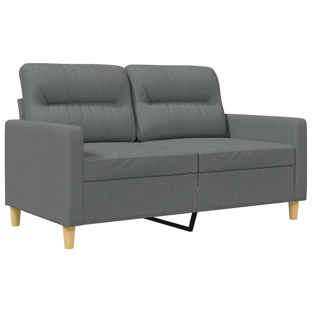 Vidaxl tweezitsbank 120 cm stof donkergrijs