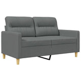 Vidaxl tweezitsbank 120 cm stof donkergrijs