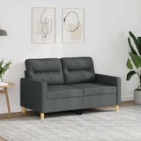 Vidaxl tweezitsbank 120 cm stof donkergrijs