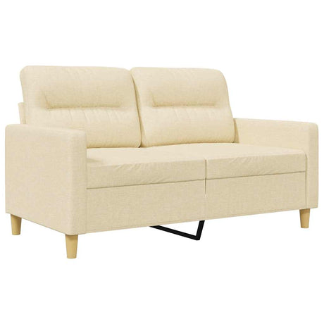 Vidaxl tweezitsbank 120 cm stof crèmekleurig