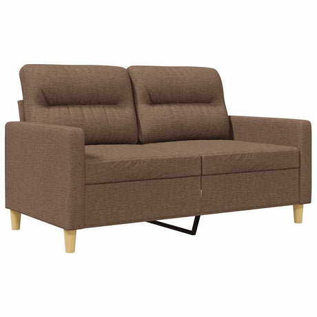 Vidaxl tweezitsbank 120 cm stof bruin