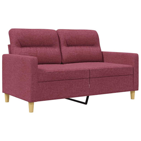 Vidaxl tweezitsbank 120 cm stof wijnrood