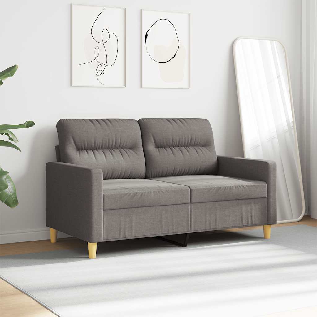 Vidaxl tweezitsbank 120 cm stof taupe