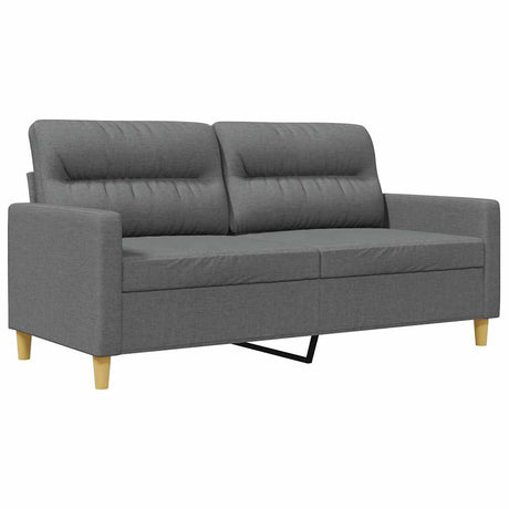 Vidaxl tweezitsbank 140 cm stof donkergrijs