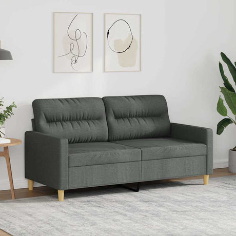 Vidaxl tweezitsbank 140 cm stof donkergrijs