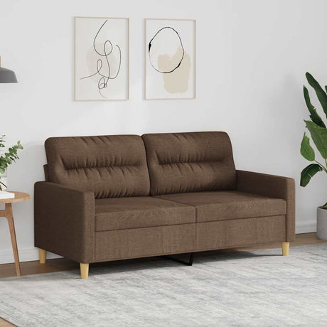 Vidaxl tweezitsbank 140 cm stof bruin