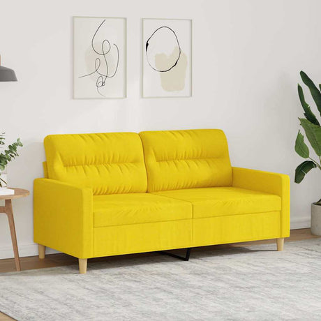 Vidaxl tweezitsbank 140 cm stof lichtgeel