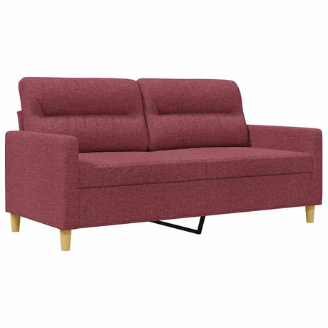 Vidaxl tweezitsbank 140 cm stof wijnrood