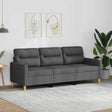 Vidaxl driezitsbank 180 cm stof donkergrijs