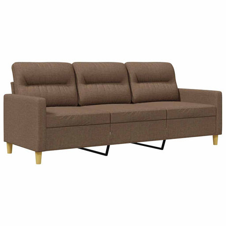 Vidaxl driezitsbank 180 cm stof bruin