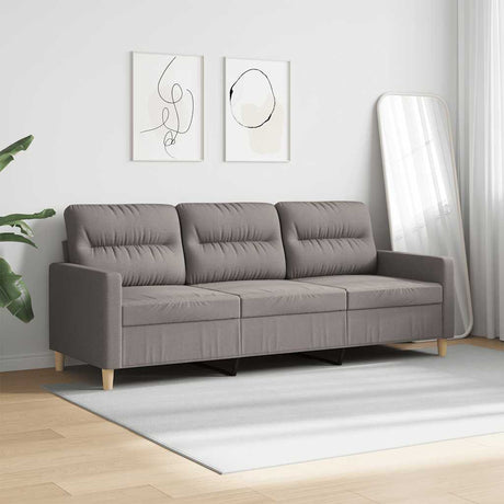 Vidaxl driezitsbank 180 cm stof taupe