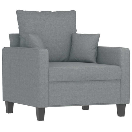 Vidaxl fauteuil 60 cm stof lichtgrijs