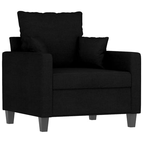 Vidaxl fauteuil 60 cm stof zwart