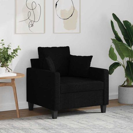 Vidaxl fauteuil 60 cm stof zwart