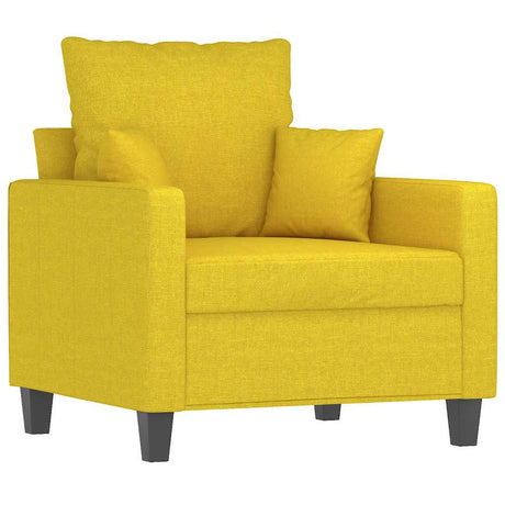 Vidaxl fauteuil 60 cm stof lichtgeel