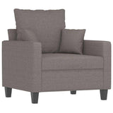 Vidaxl fauteuil 60 cm stof taupe