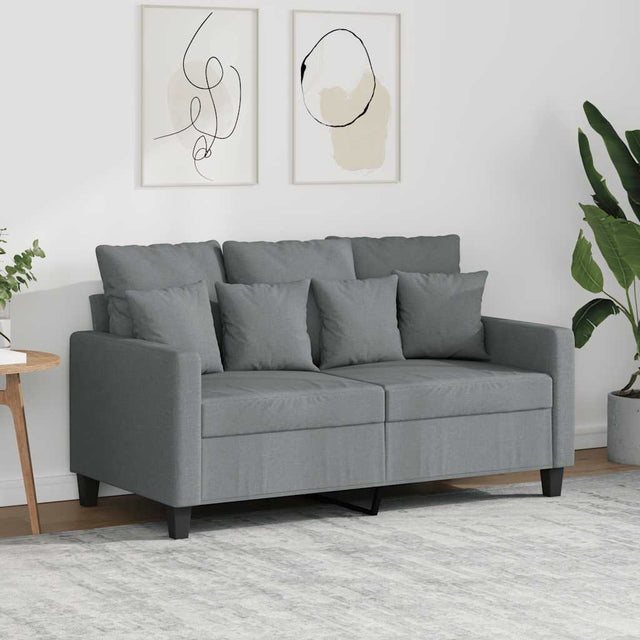 Vidaxl tweezitsbank 120 cm stof lichtgrijs