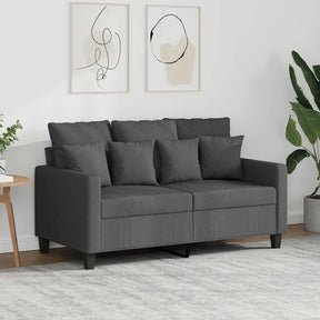 Vidaxl tweezitsbank 120 cm stof donkergrijs
