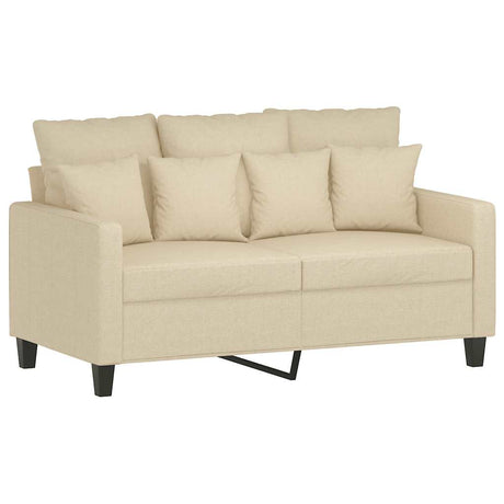 Vidaxl tweezitsbank 120 cm stof crèmekleurig