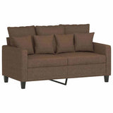 Vidaxl tweezitsbank 120 cm stof bruin